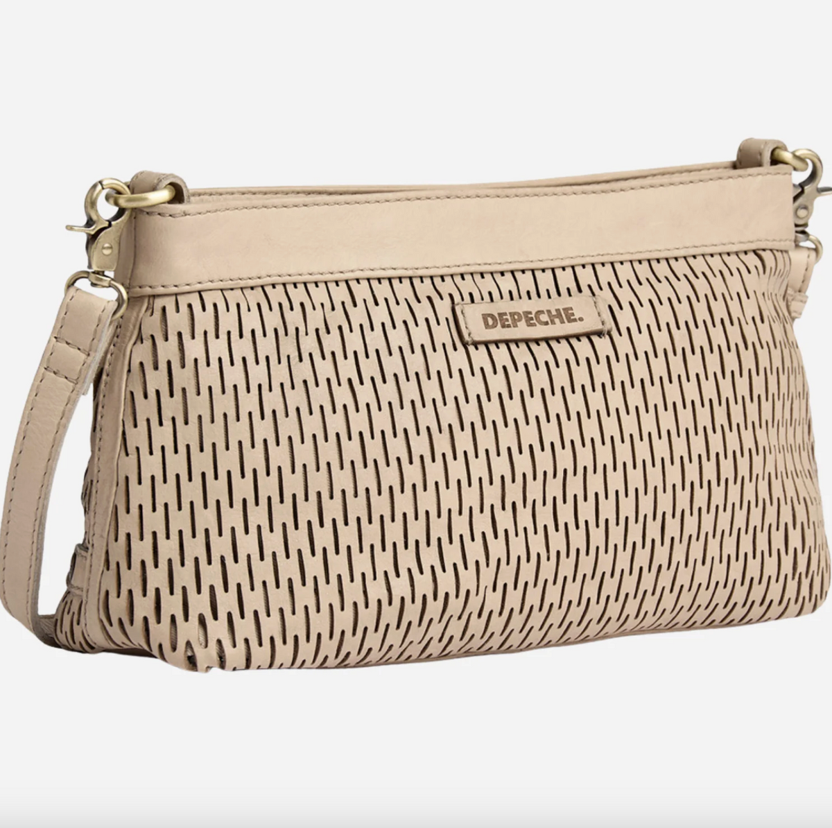 Clutch avec motif perforé - Sable