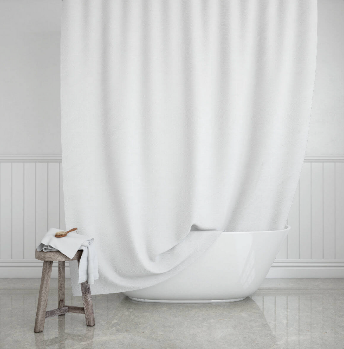 Rideau de douche Estia white - 180x200