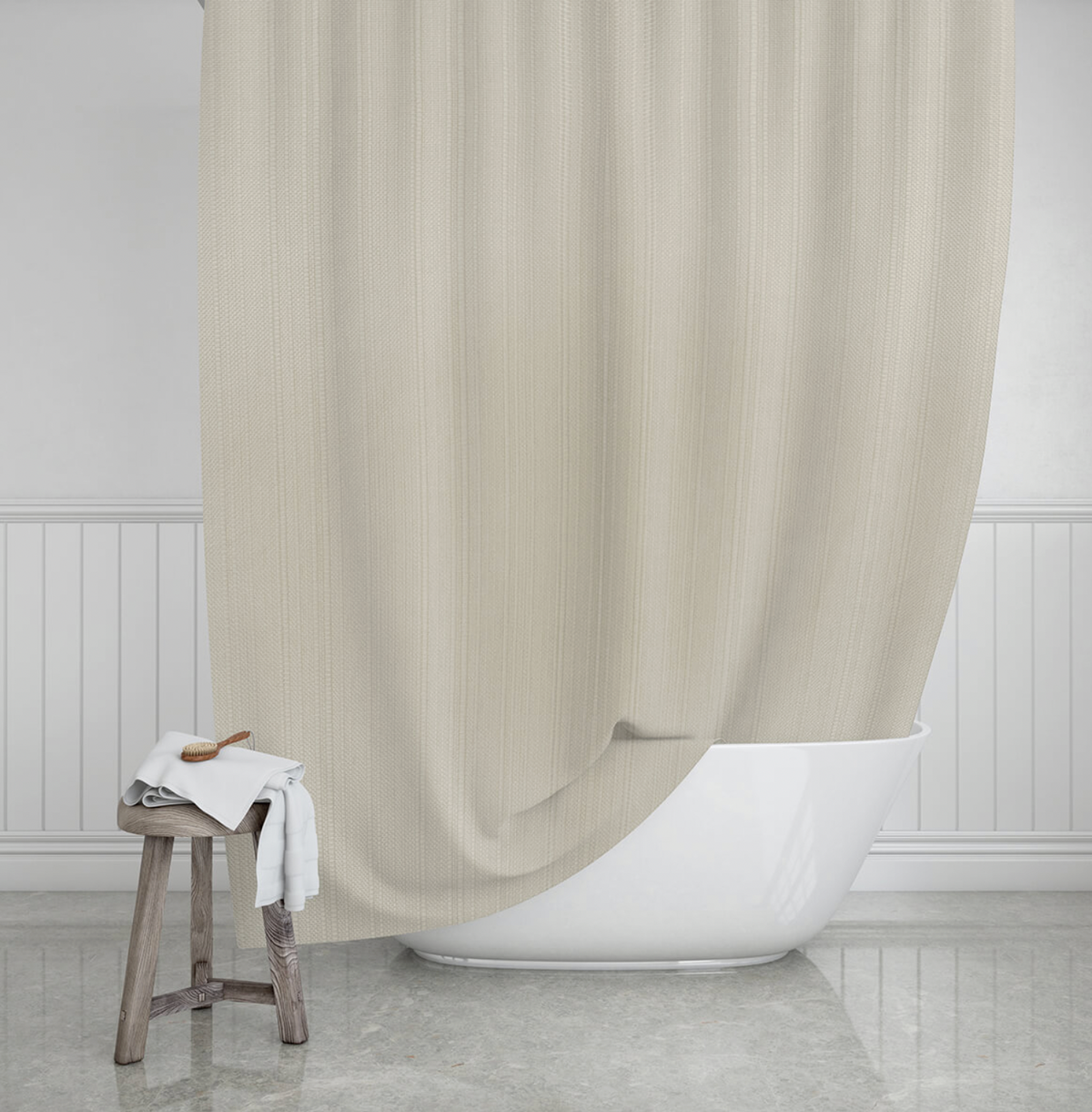 Rideau de douche Estia sable - 180x200