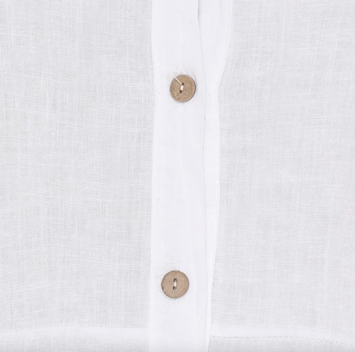 Robe en mélange de lin  – White