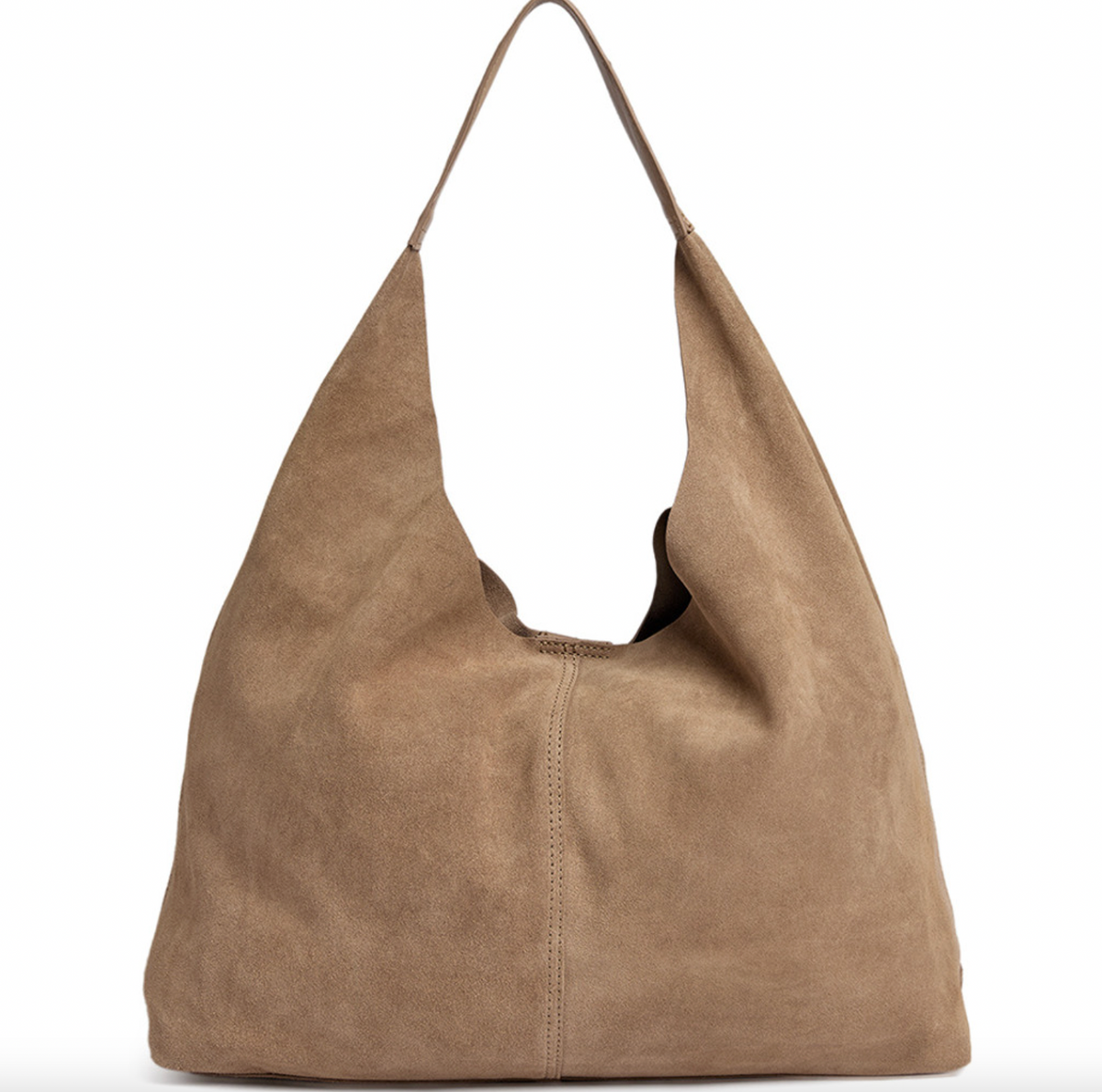 Cabas en daim souple - Sable