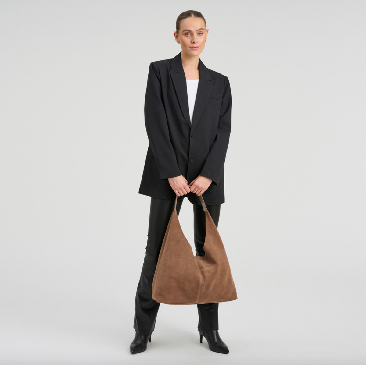 Cabas en daim souple - Sable