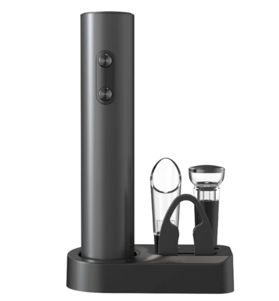 Tire-bouchon électrique avec base et 5 pièces en noir