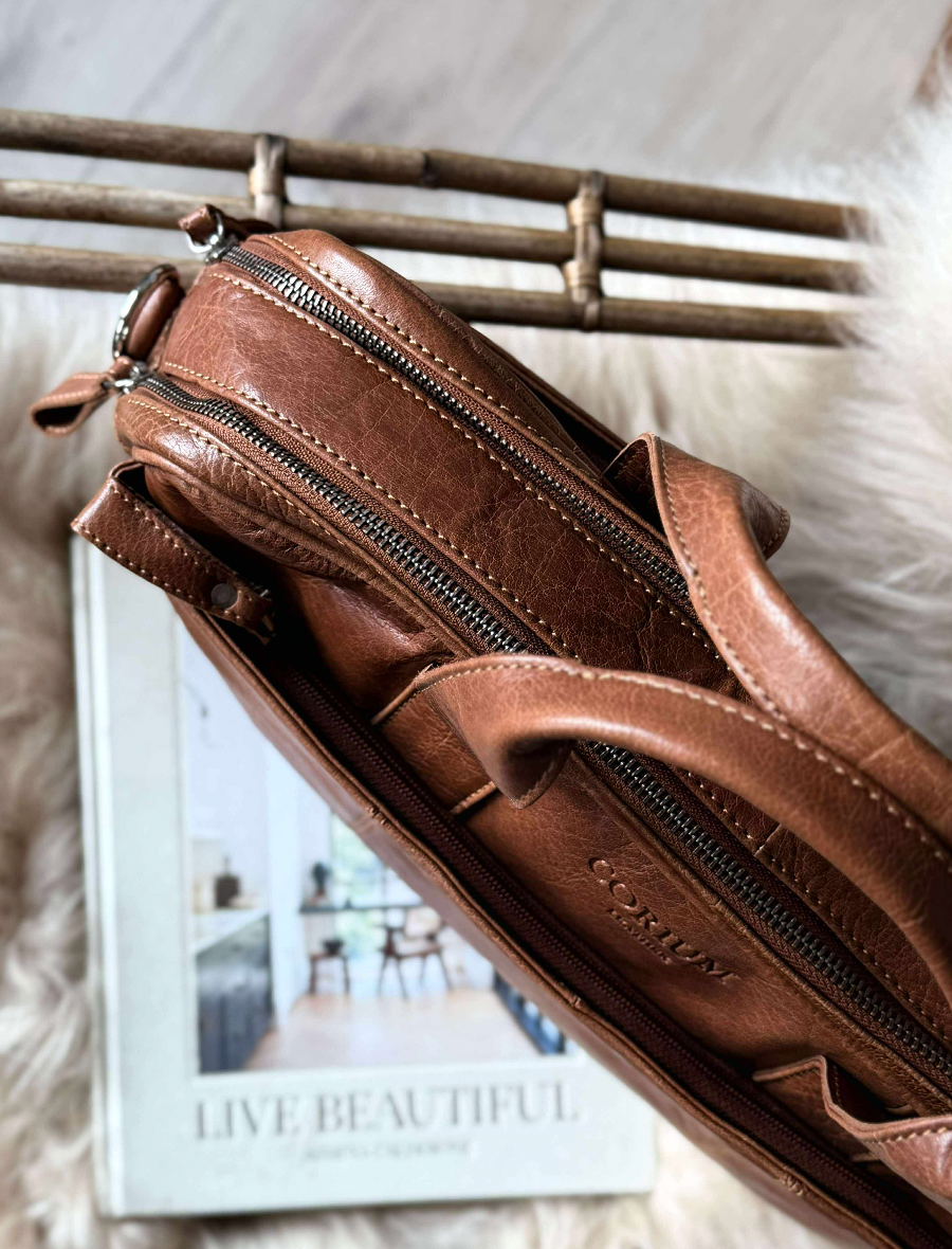 Sac ordinateur BELLO - Cognac