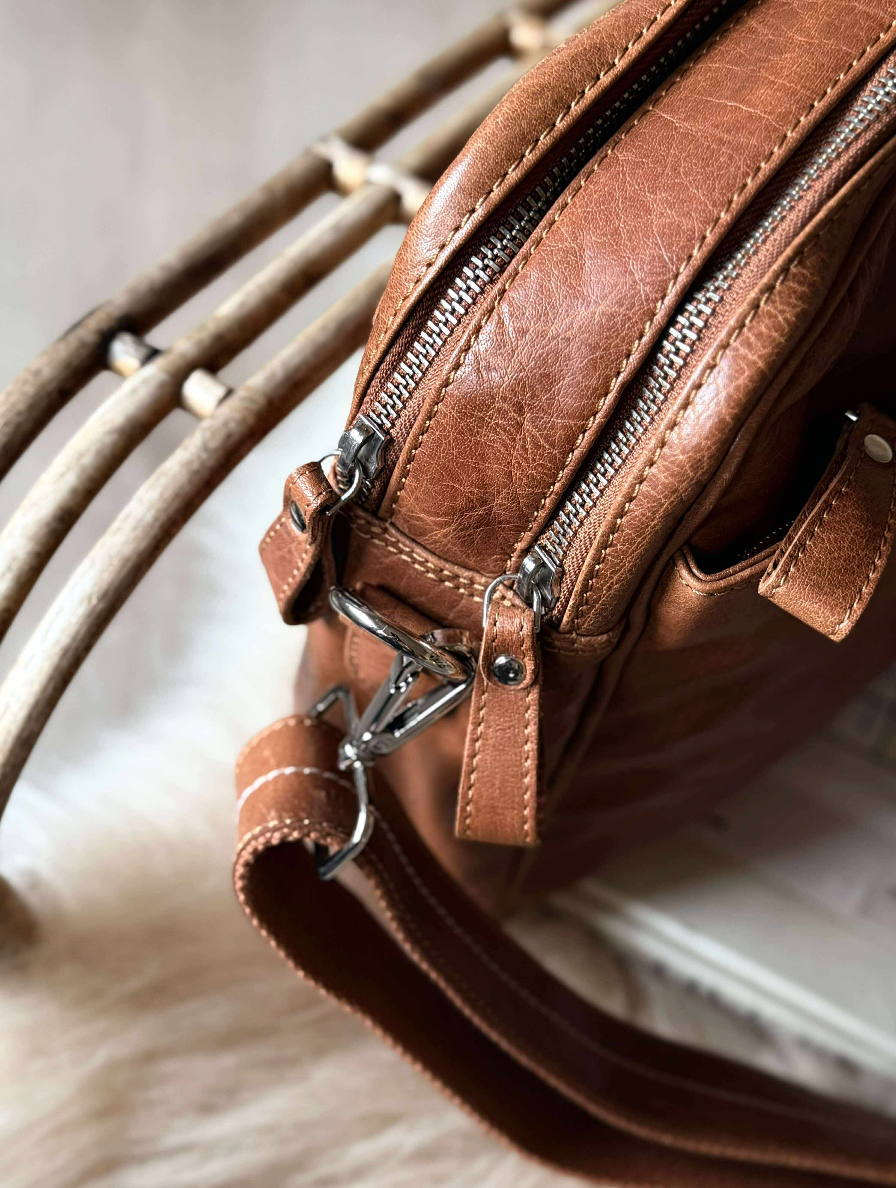 Sac ordinateur BELLO - Cognac