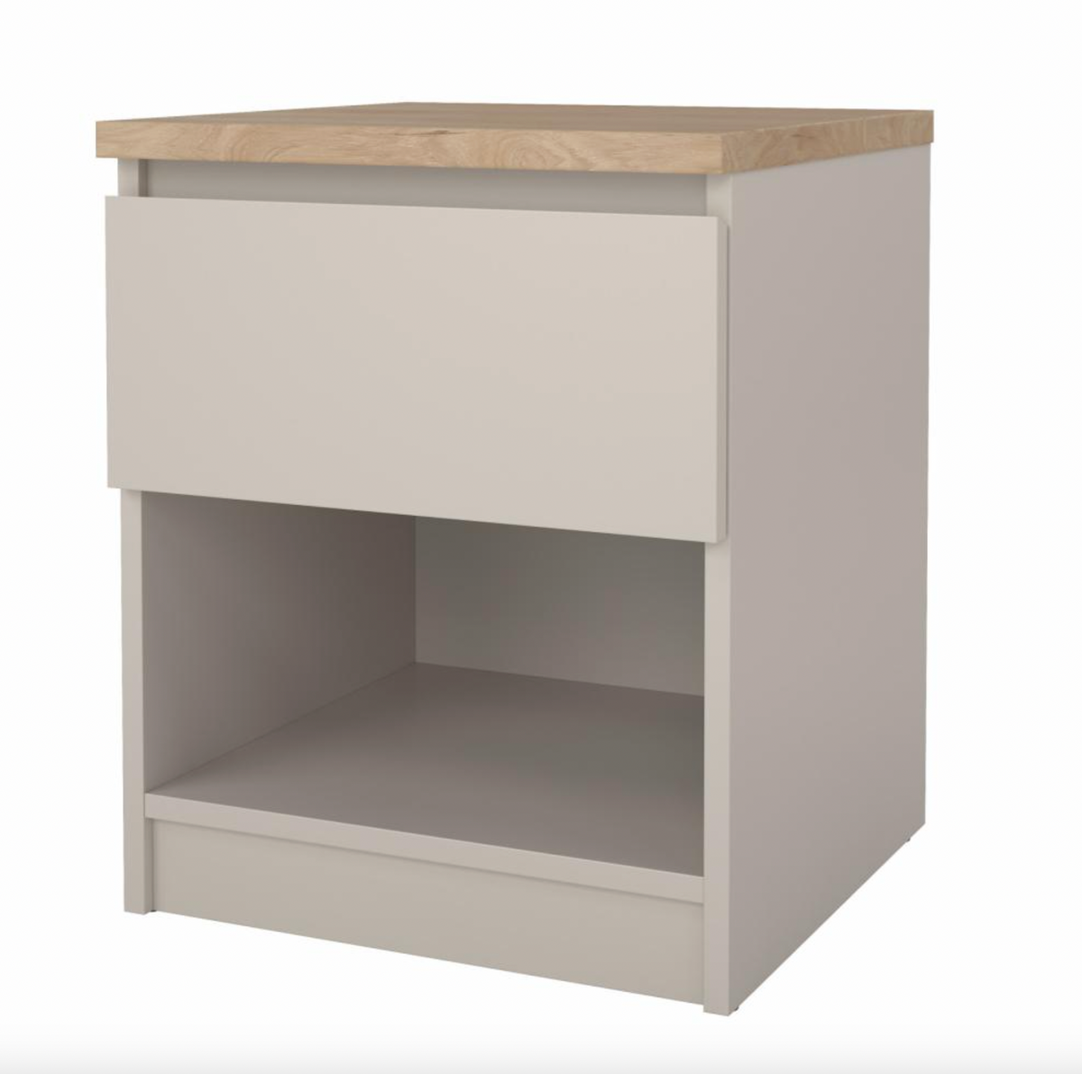 Table de chevet - Hickory / cashmere avec 1 tiroir