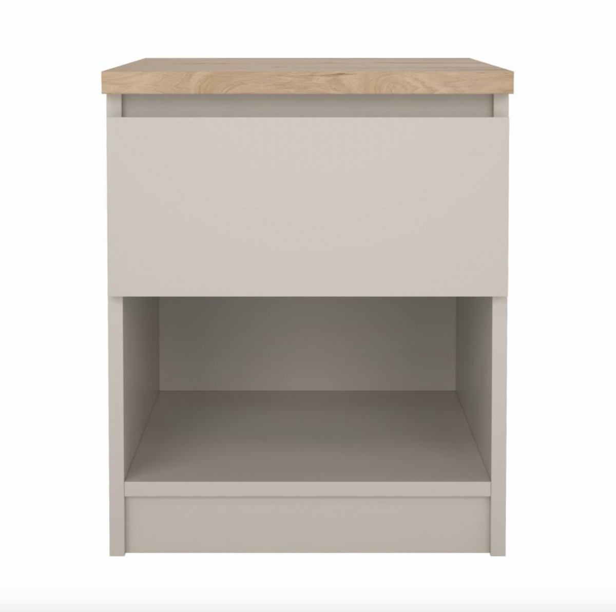 Table de chevet - Hickory / cashmere avec 1 tiroir