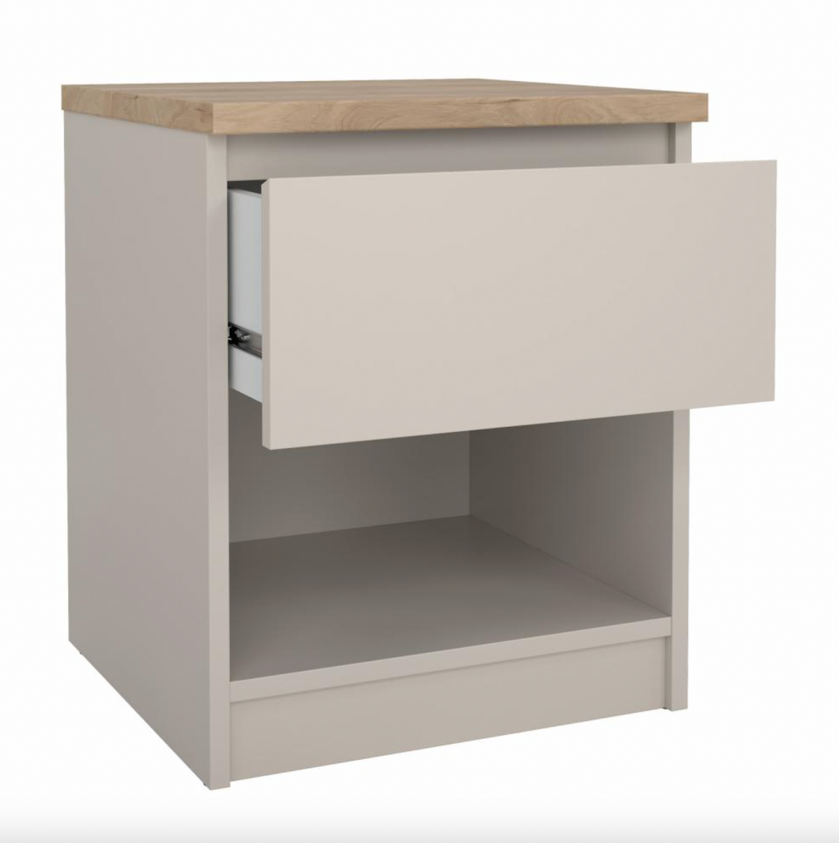 Table de chevet - Hickory / cashmere avec 1 tiroir