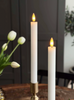 Bougies chandelle LED 22,50 cm - Blanc
