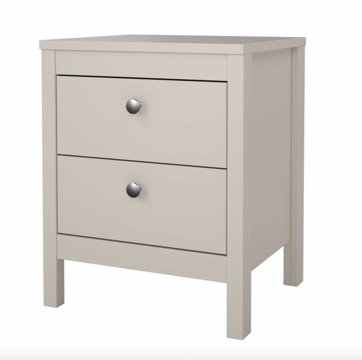 Table de chevet Madrid avec 2 tiroirs - Cashmere