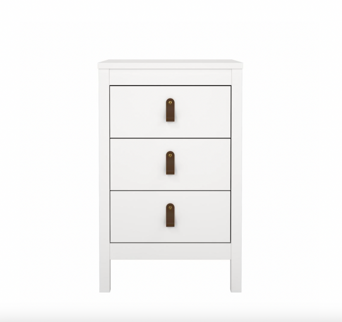 Table de chevet Madrid avec 3 tiroirs - White