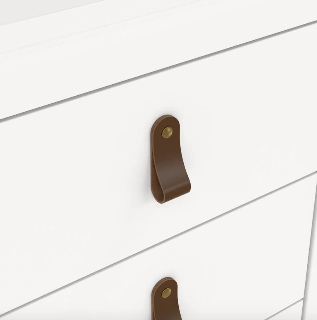 Table de chevet Madrid avec 3 tiroirs - White