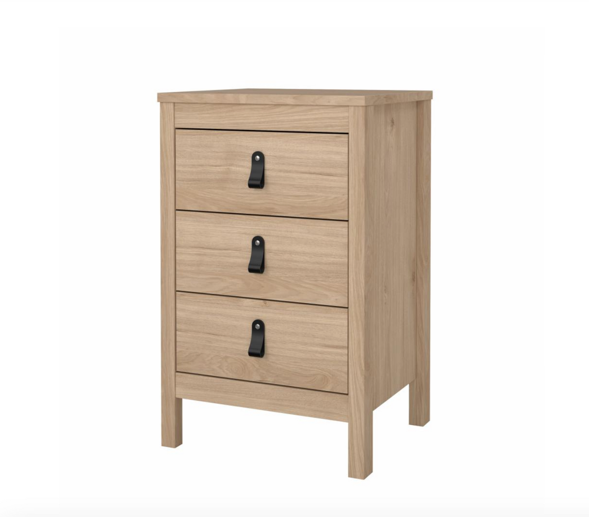 Table de chevet Madrid avec 3 tiroirs - Jackson Hickory