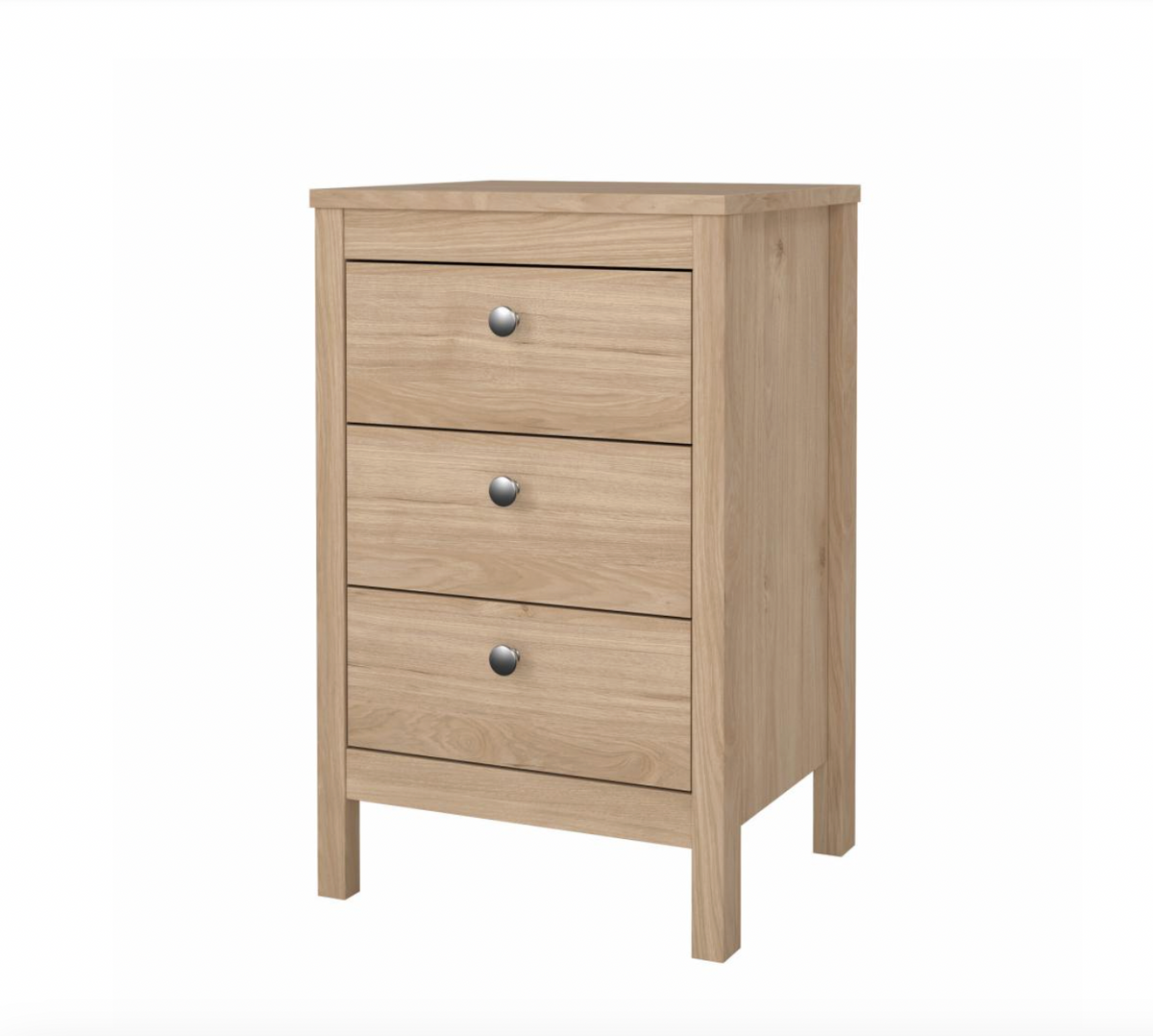Table de chevet Madrid avec 3 tiroirs - Jackson Hickory