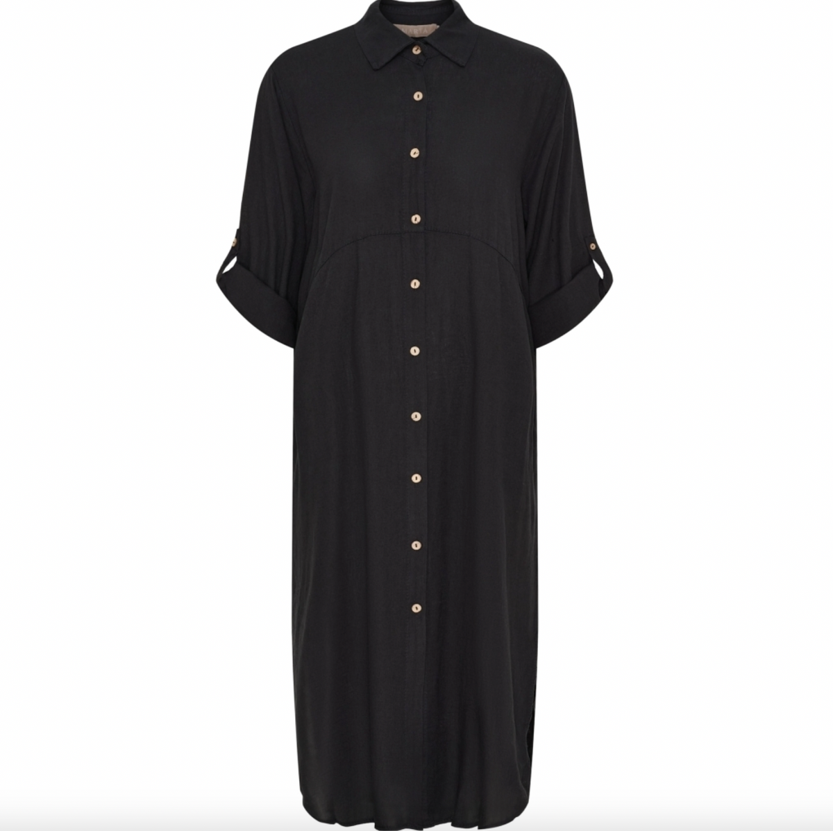 Robe Violetta - Mélange de lin noir