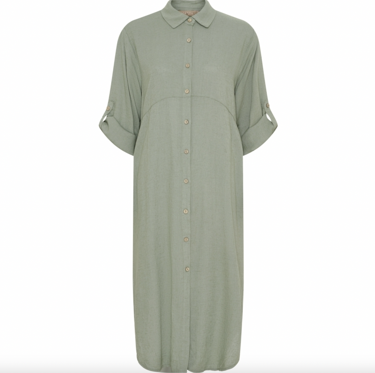 Robe Violetta - mélange de lin militaire