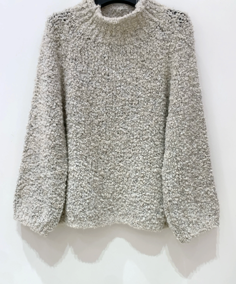 Pull en bouclé beige