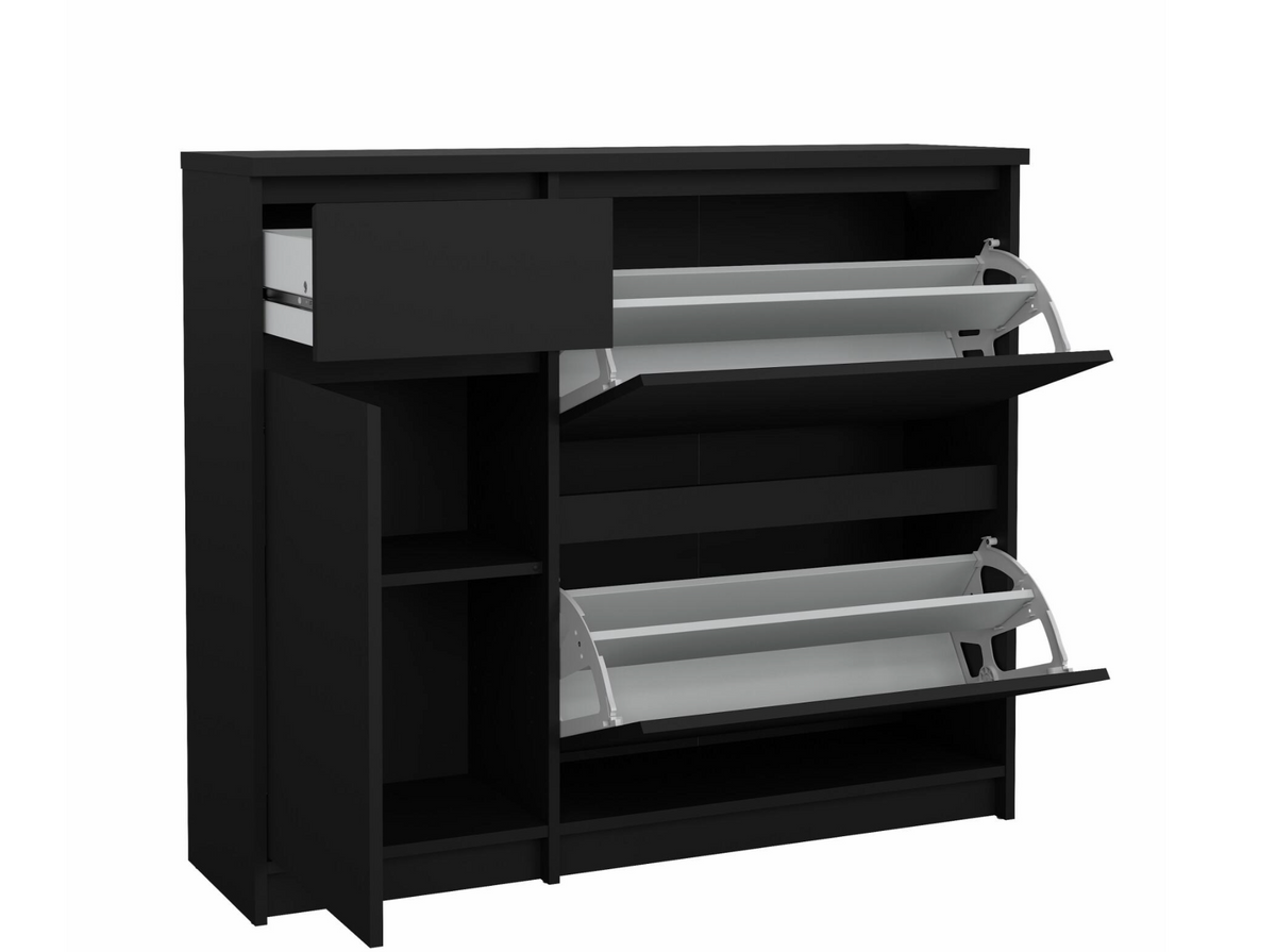 Armoire à chaussures - Noir mat