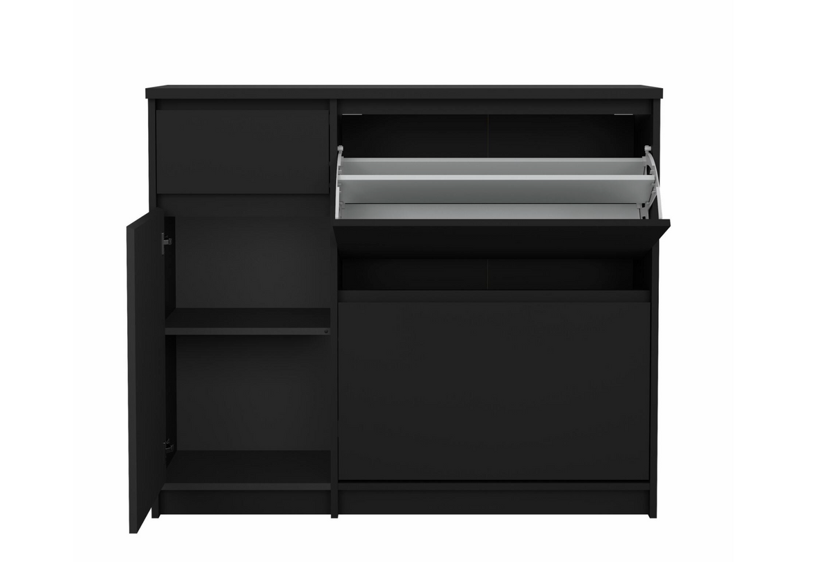 Armoire à chaussures - Noir mat