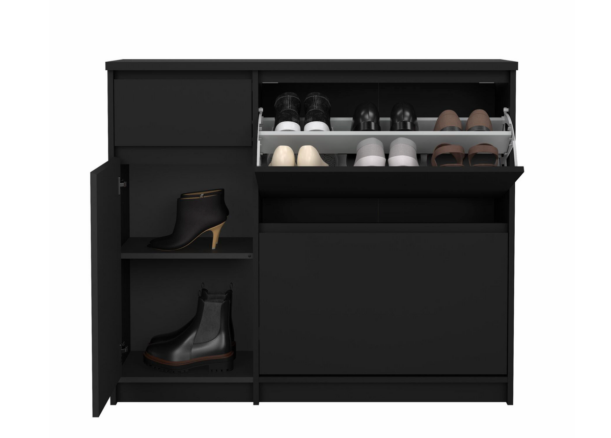 Armoire à chaussures - Noir mat