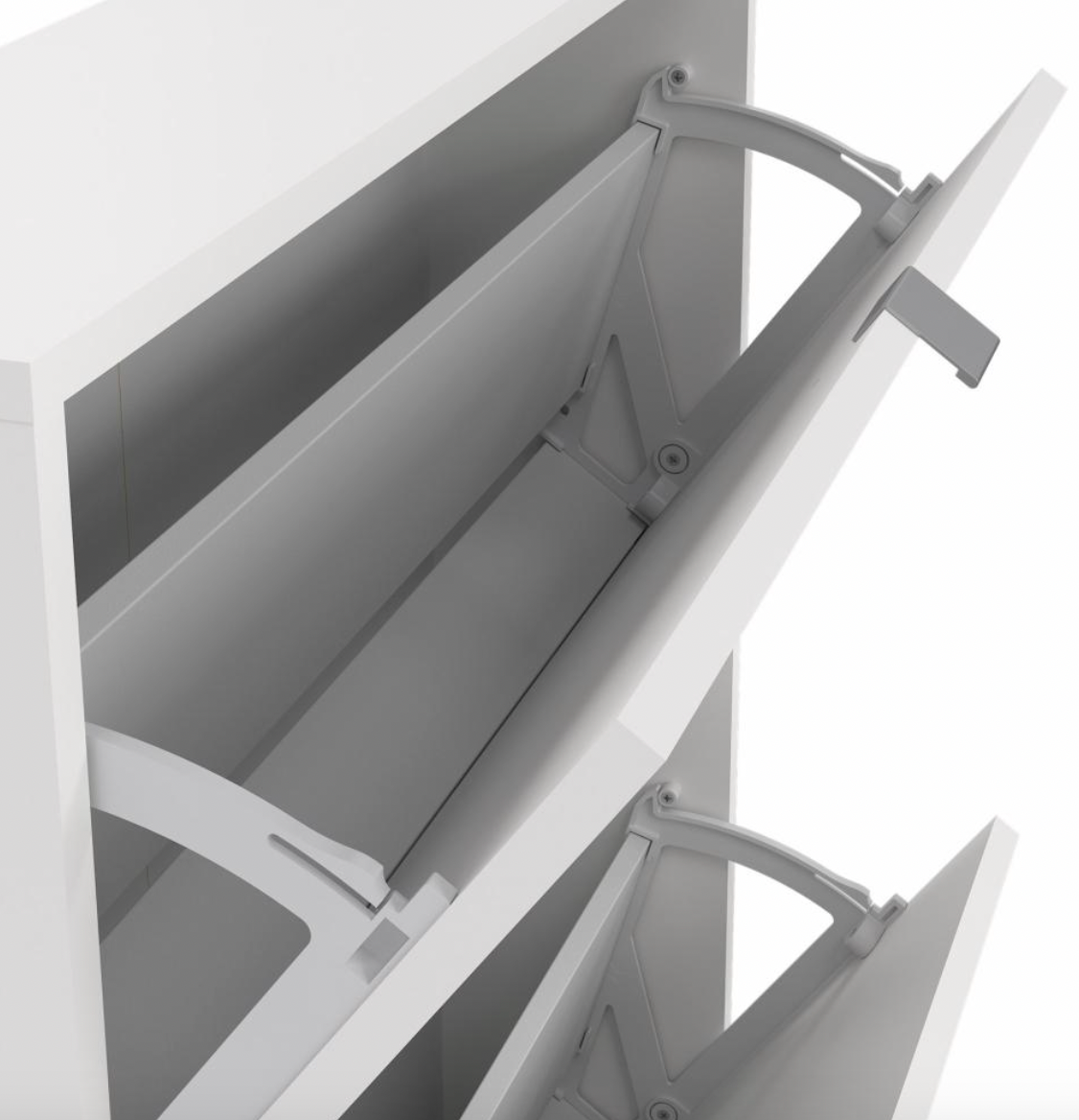 Armoire à chaussures à 2 compartiments - White