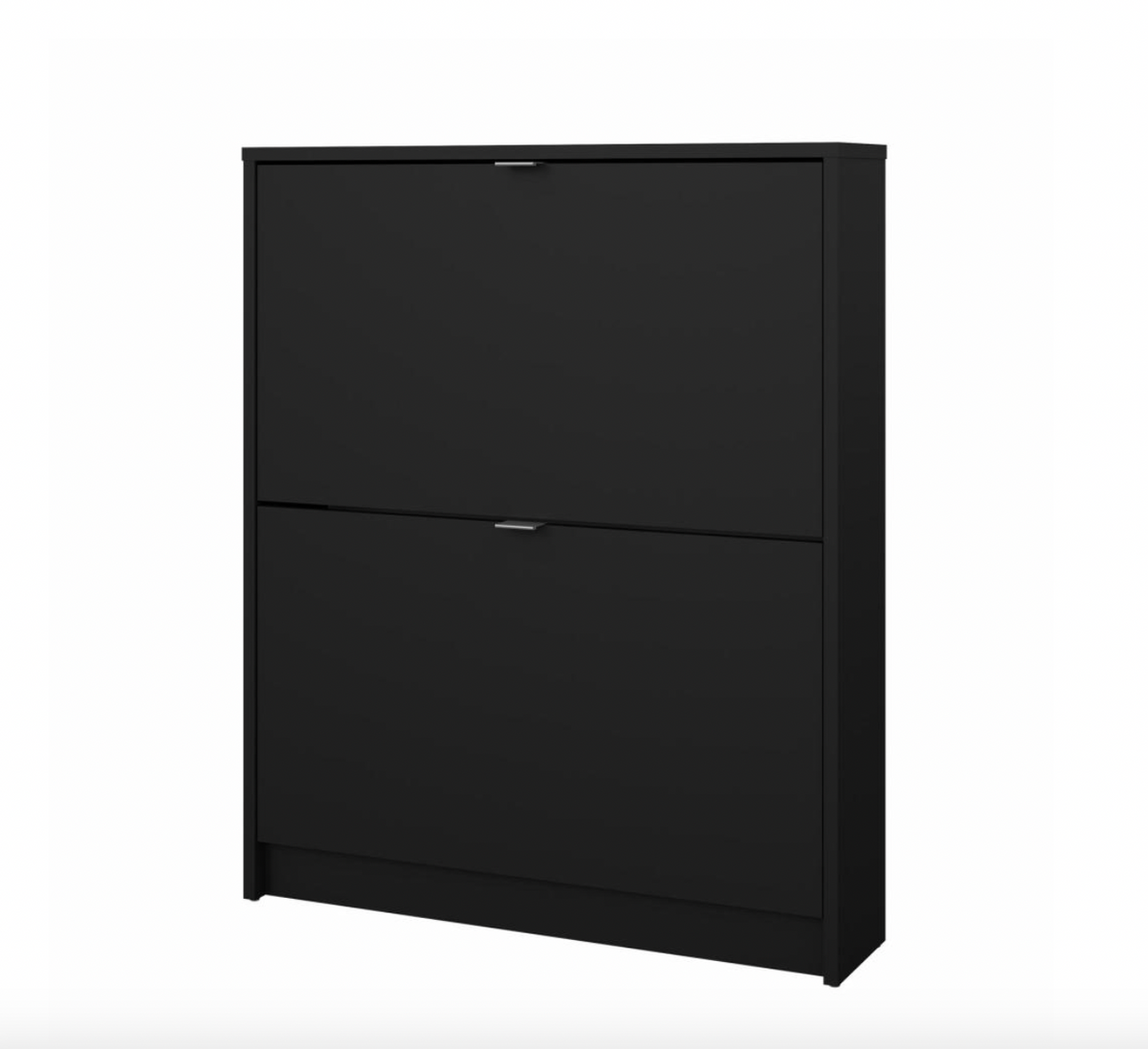 Meuble à chaussures avec 2 compartiments + 2 niveaux - Black