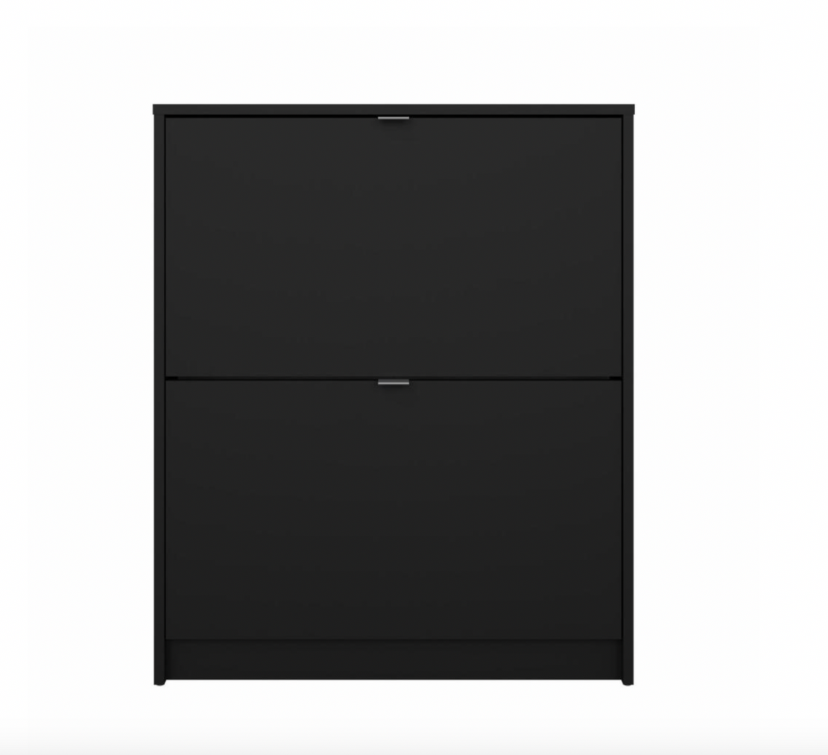 Meuble à chaussures avec 2 compartiments + 2 niveaux - Black