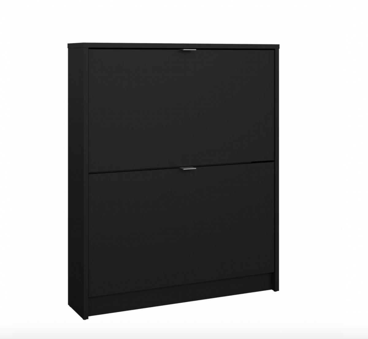 Meuble à chaussures avec 2 compartiments + 2 niveaux - Black