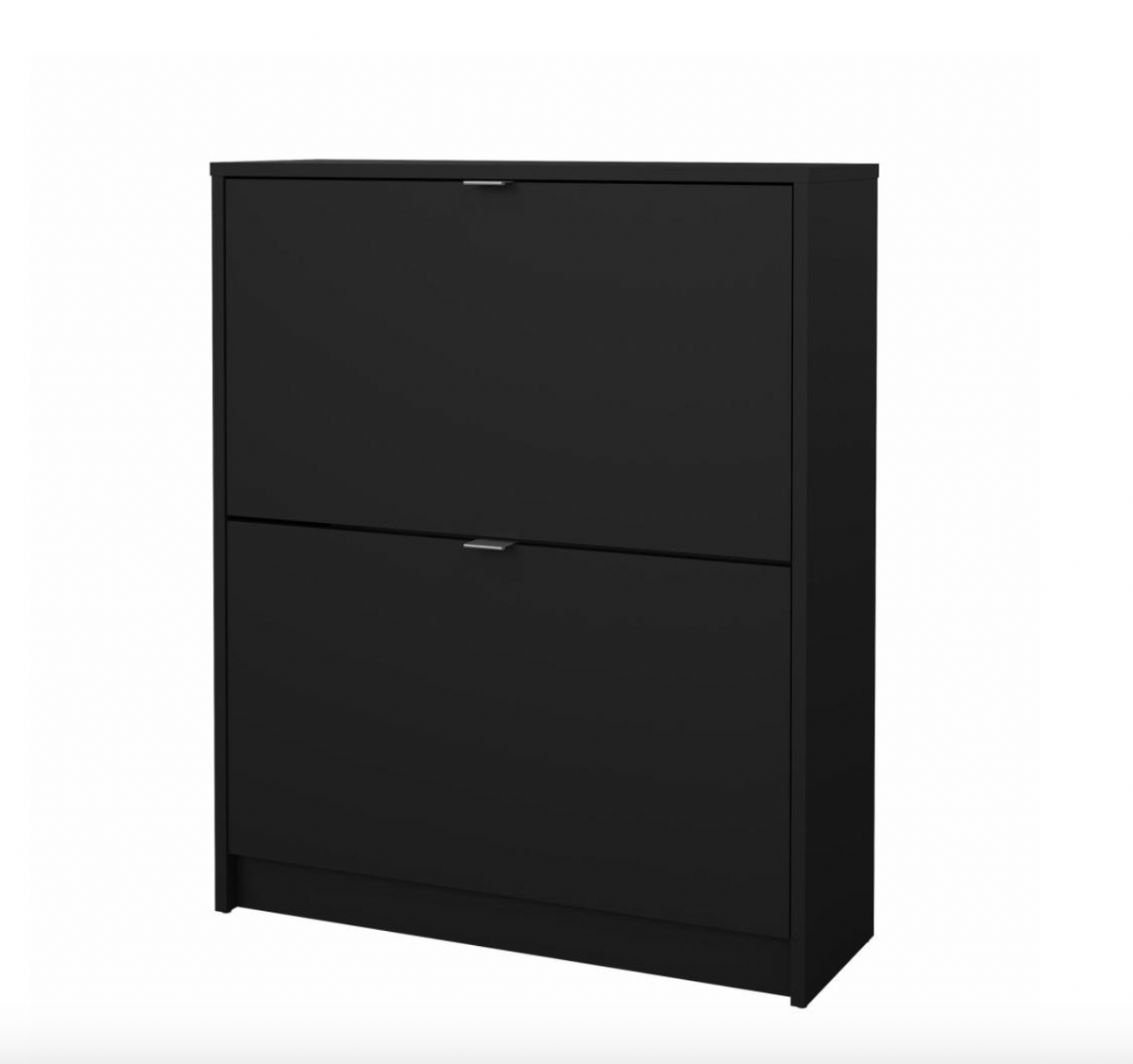 Meuble à chaussures avec 2 compartiments + 2 niveaux - Black