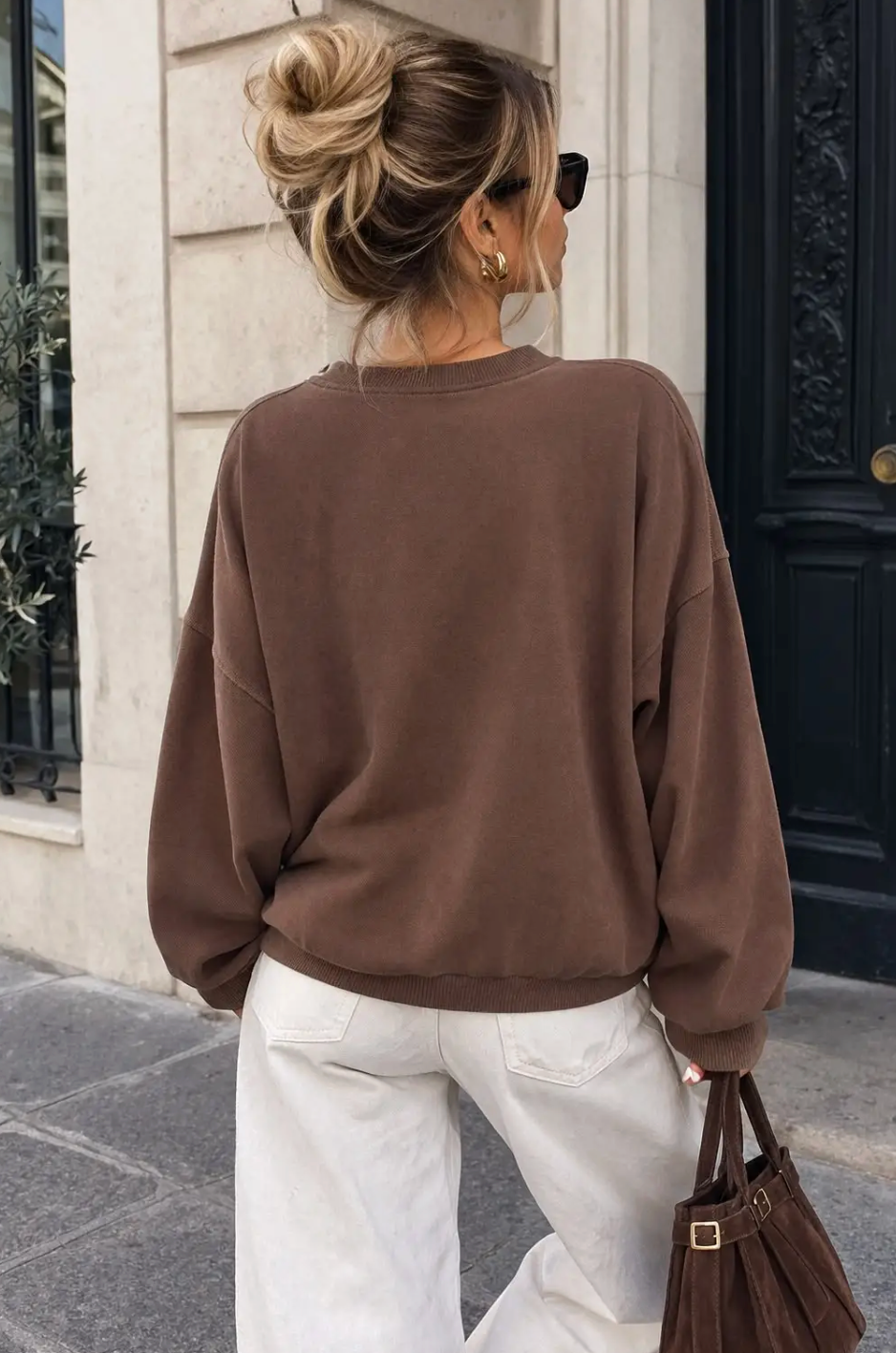 Sweat BONJOUR marron