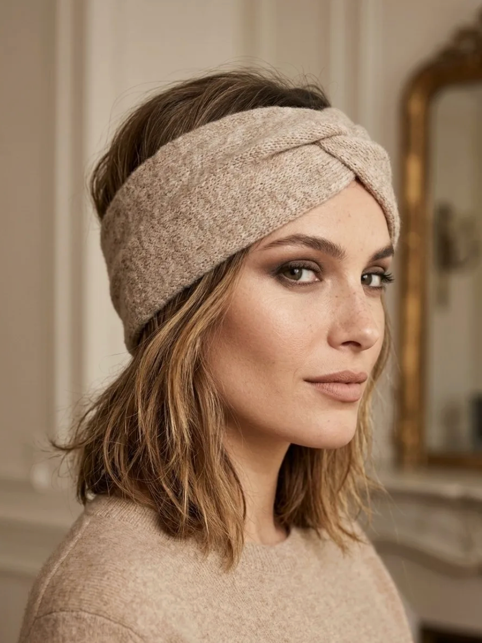 Bandeau winter taupe