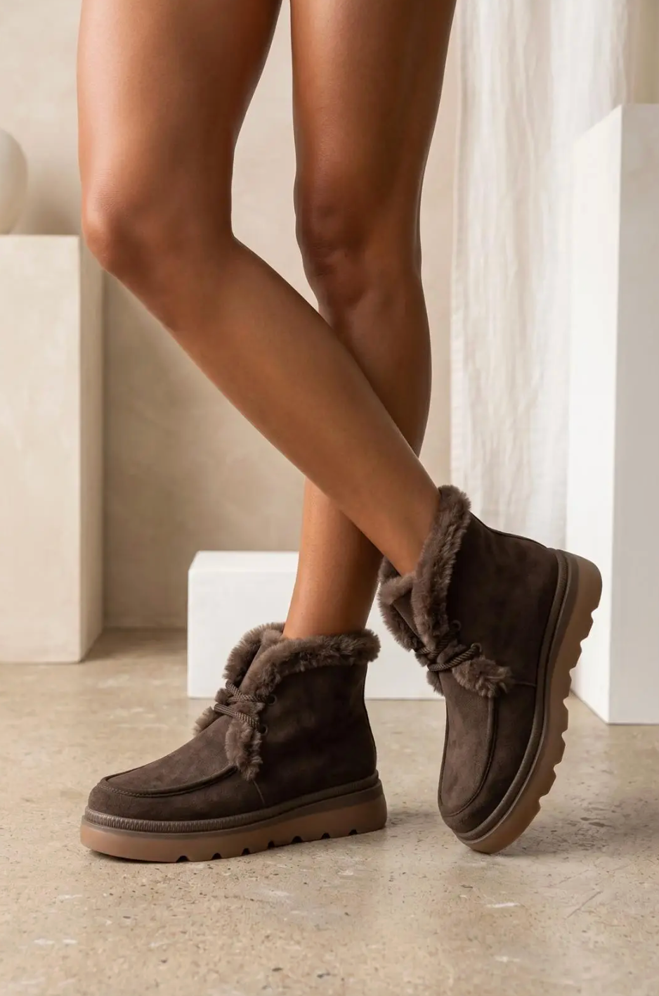 Bottines winter brown