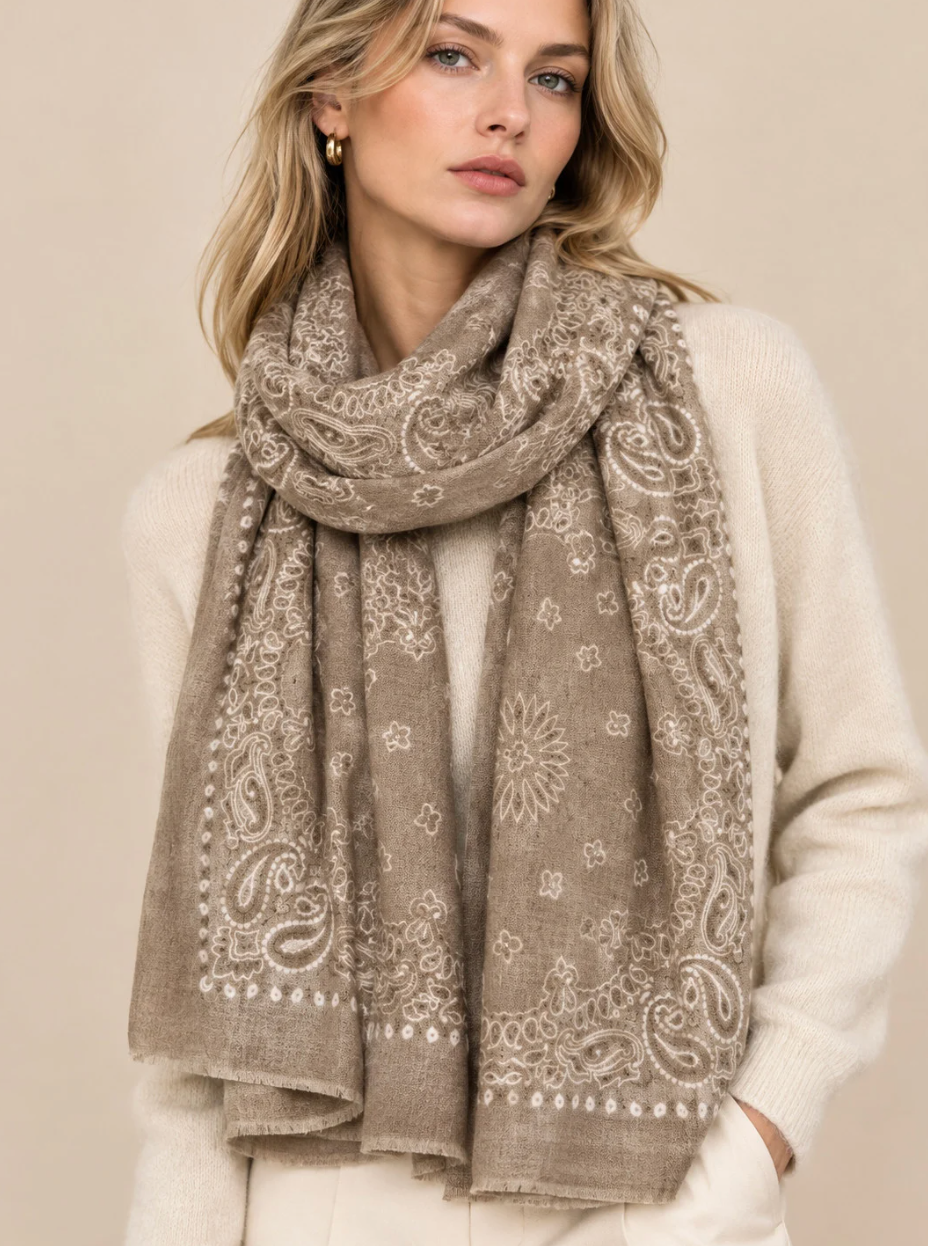 Écharpe Cachemire mix - taupe