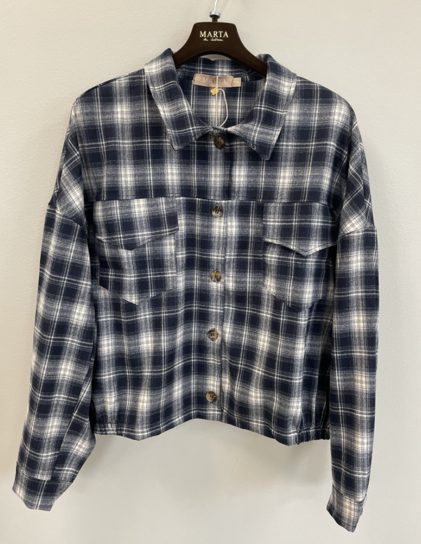 Chemise Marbella – chemise bleue à carreaux