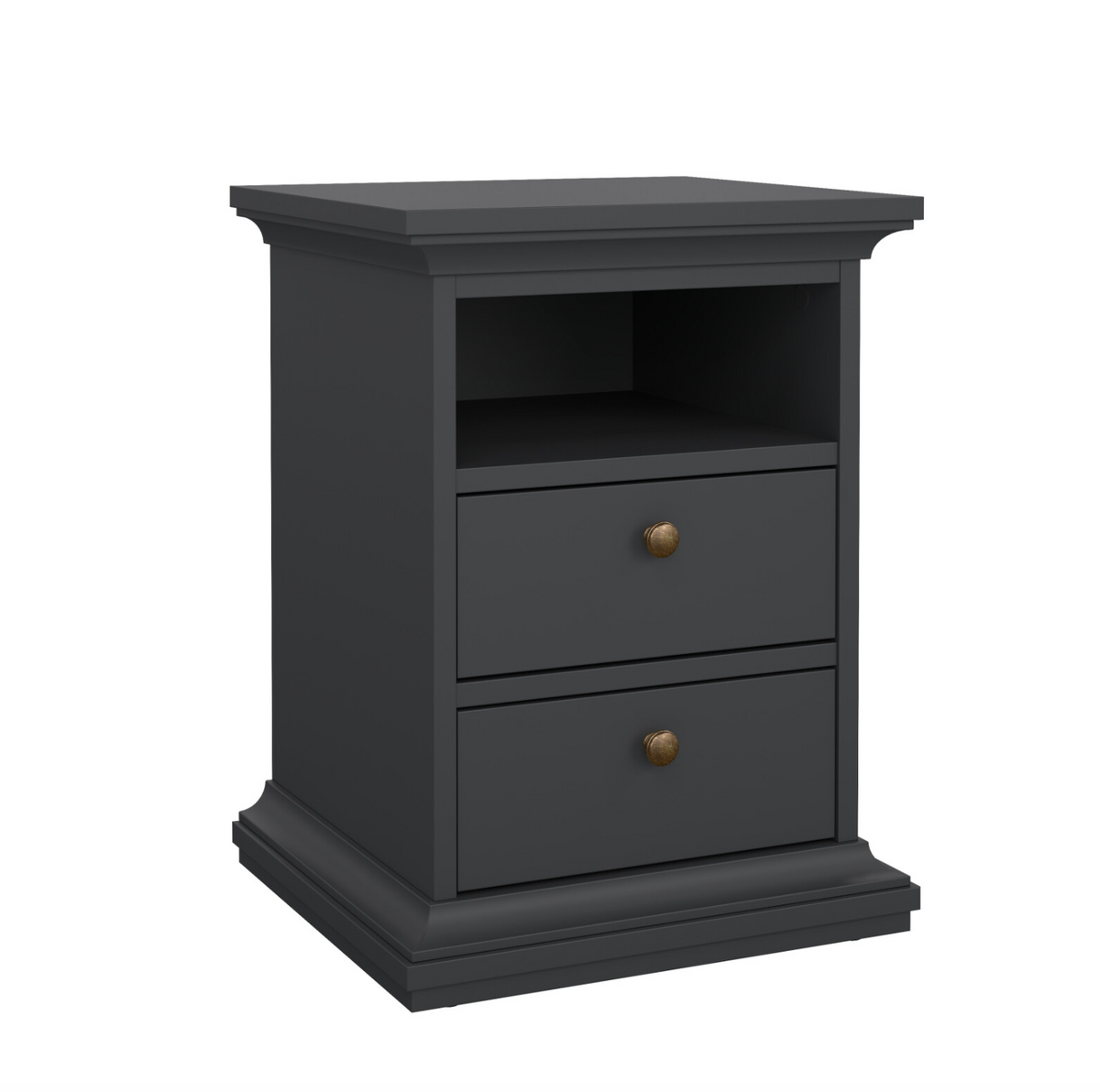 Table de chevet Paris Grey – 2 tiroirs