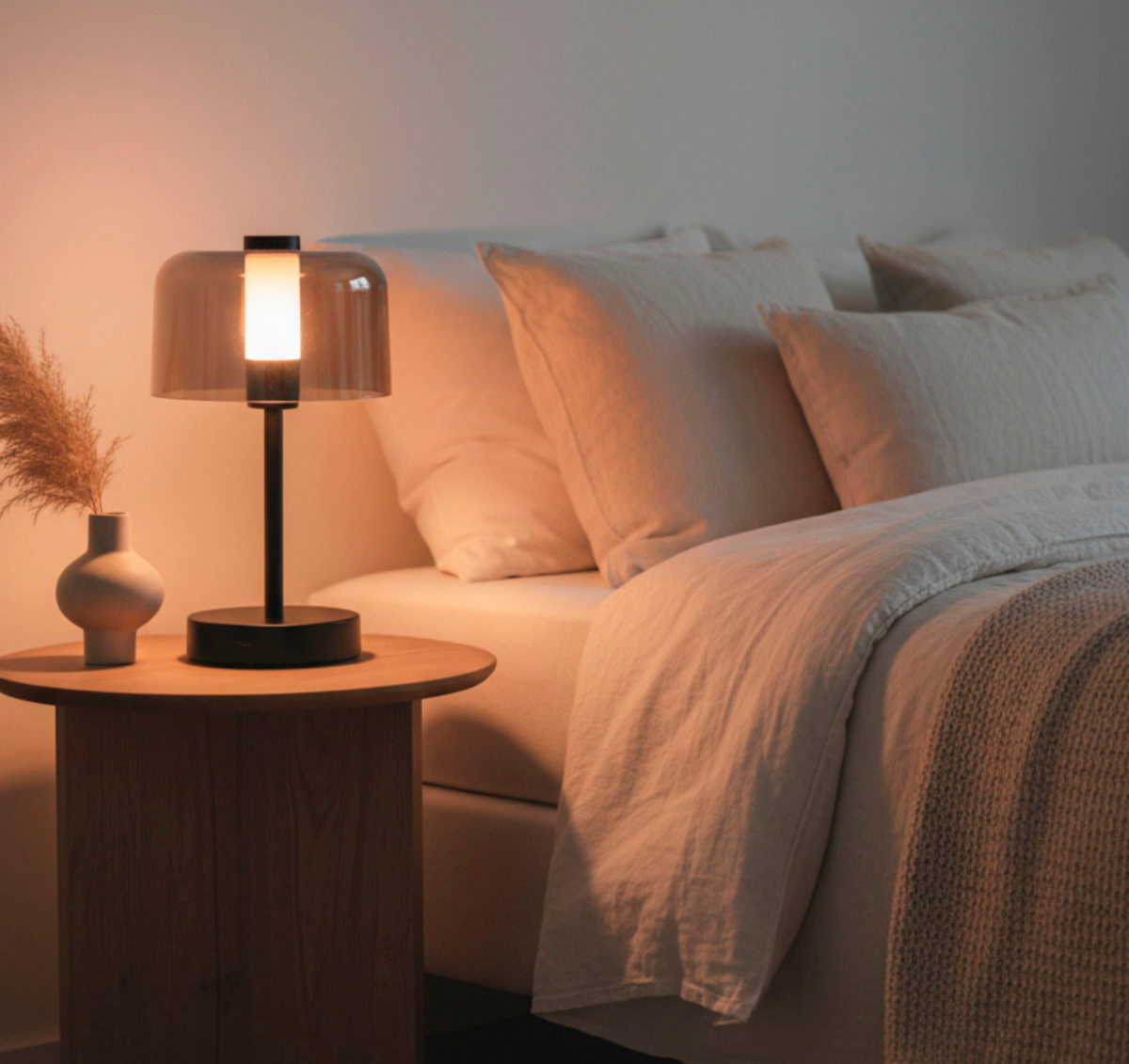Lampe de table rechargeable – noire