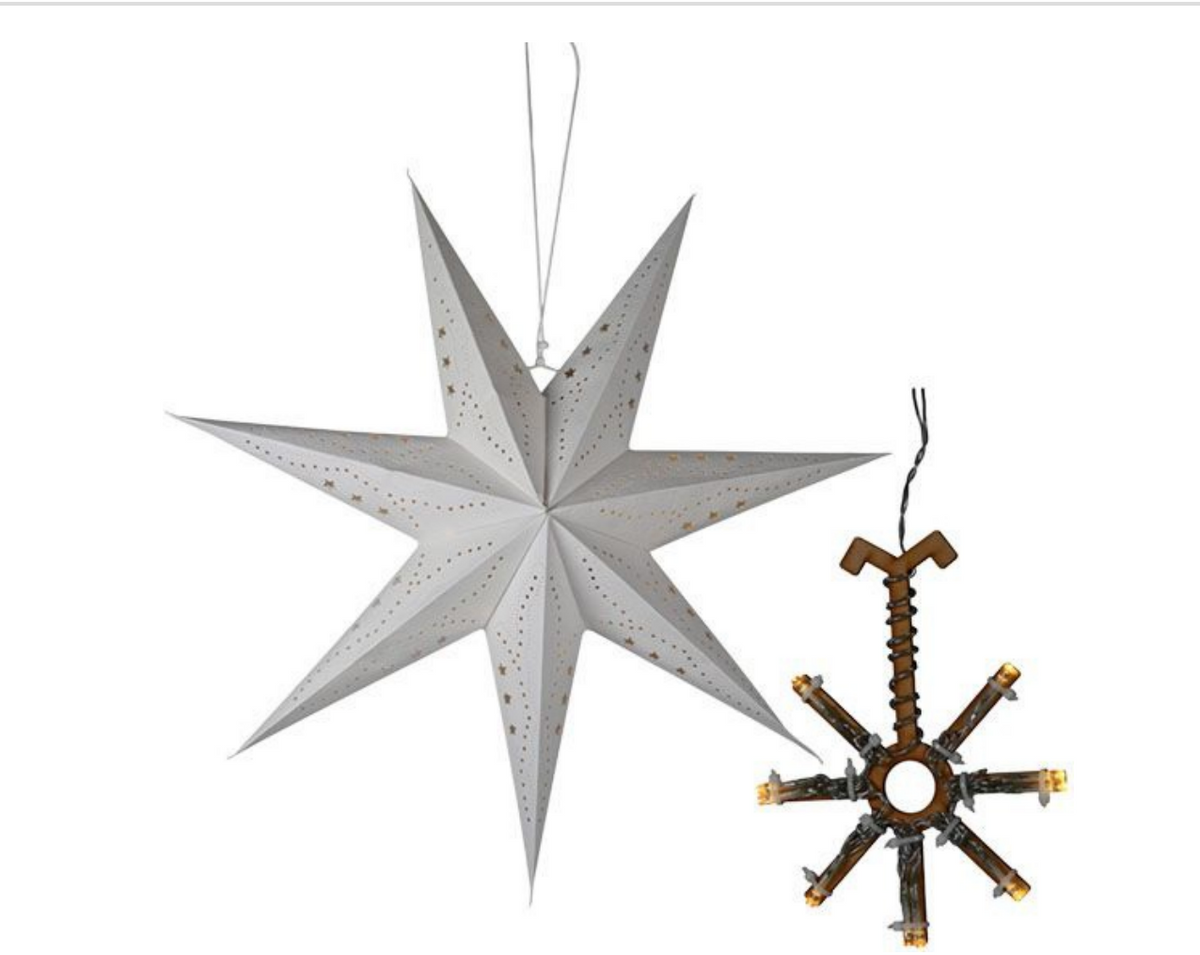 Étoile 60 cm avec lumière et minuterie