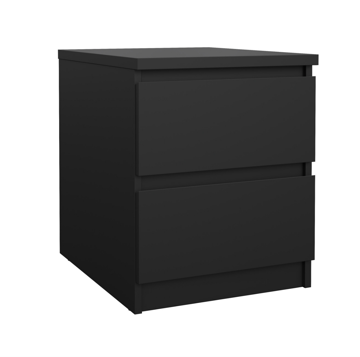Table de chevet - Black 2 tiroirs en noir