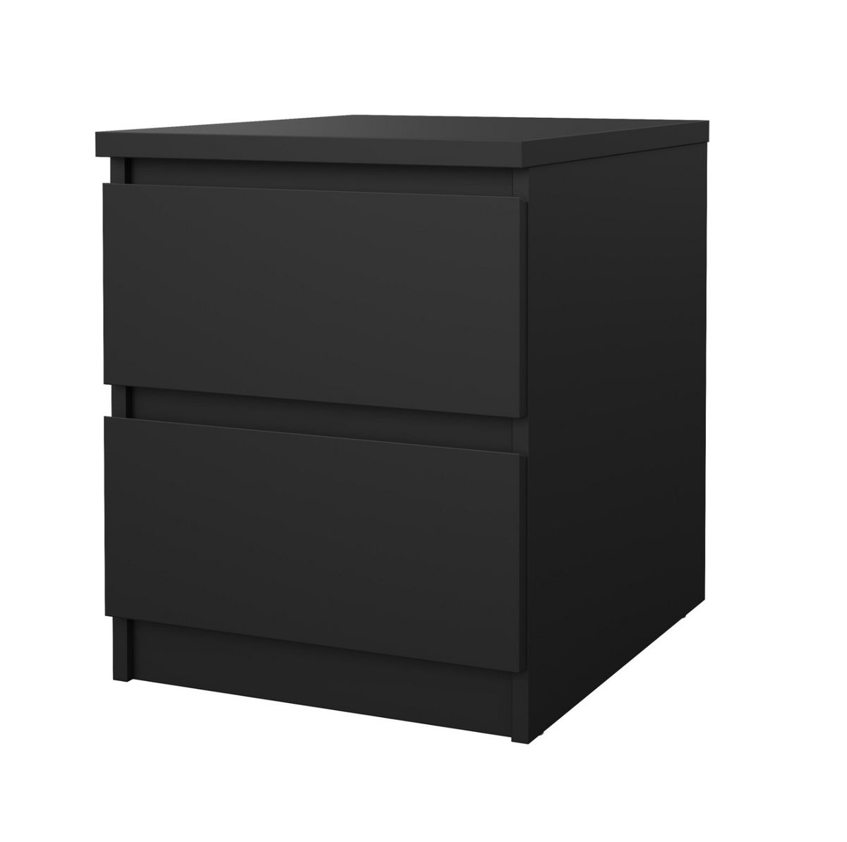 Table de chevet - Black 2 tiroirs en noir