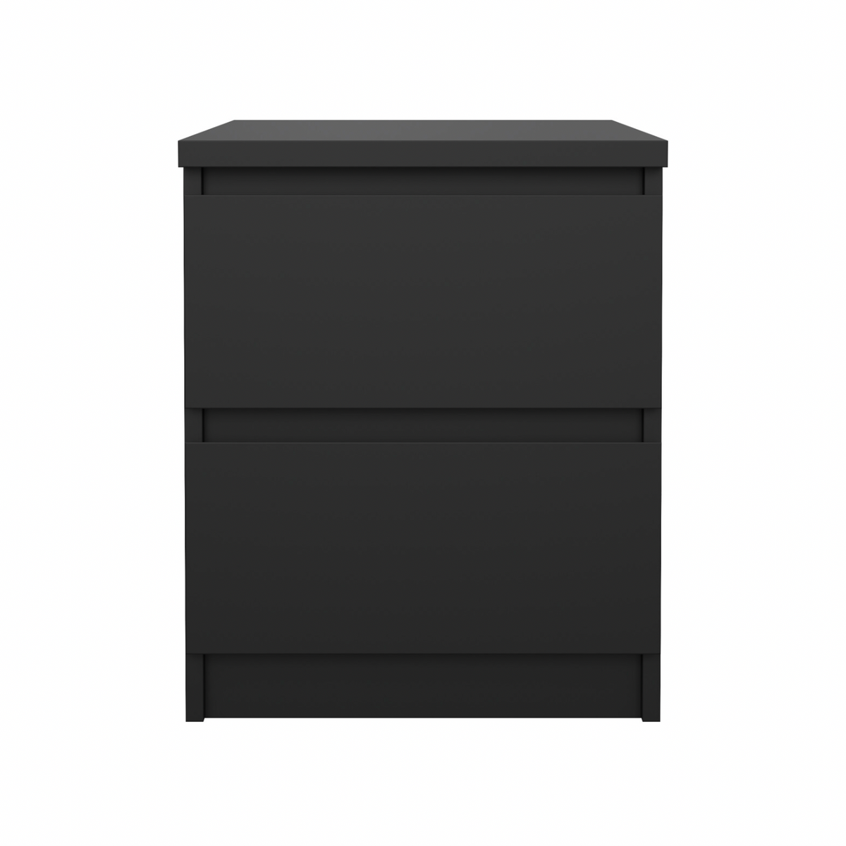 Table de chevet - Black 2 tiroirs en noir