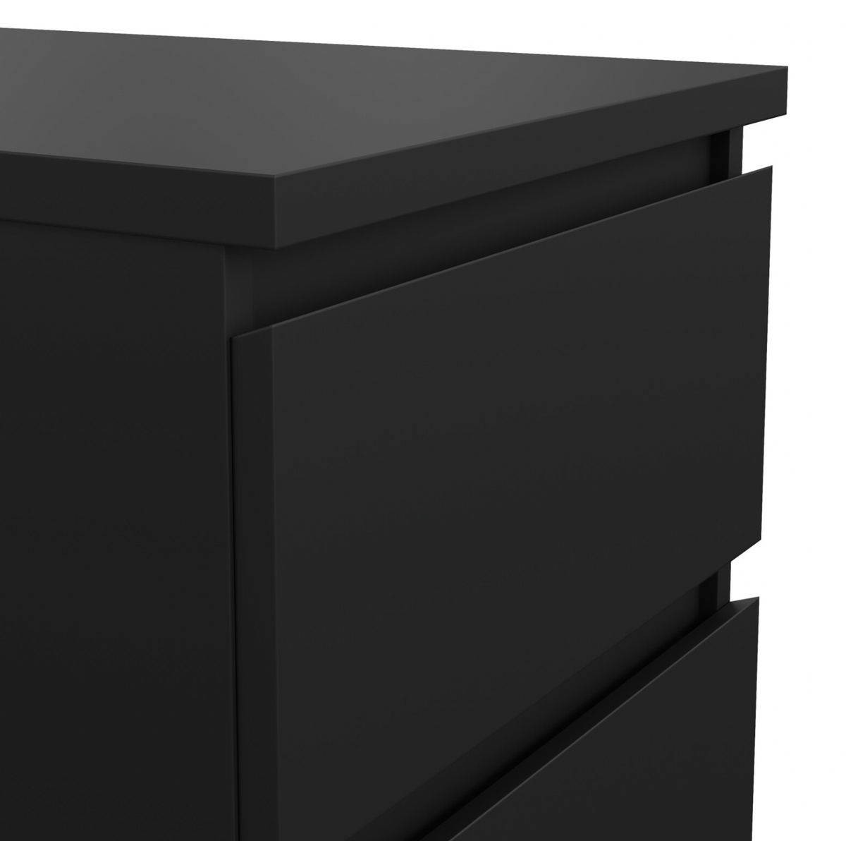 Table de chevet - Black 2 tiroirs en noir