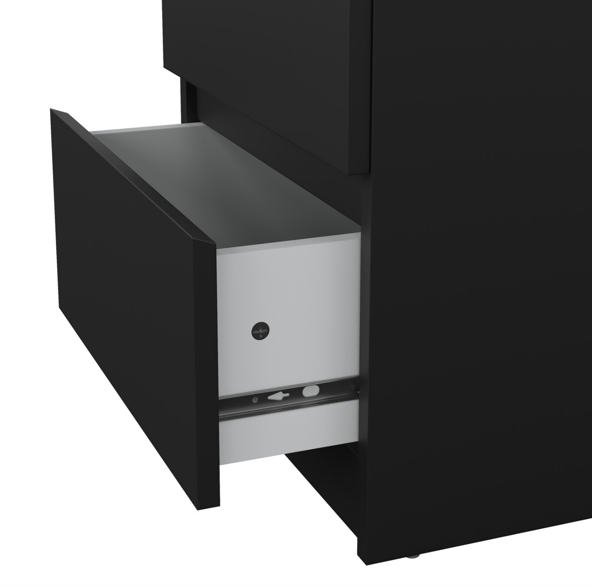 Table de chevet - Black 2 tiroirs en noir