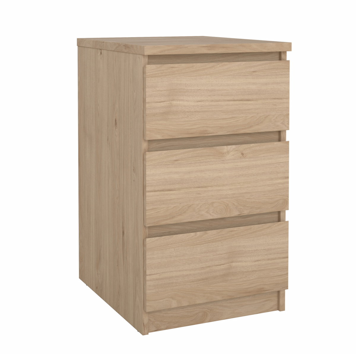 Table de chevet 3 tiroirs - Naturel
