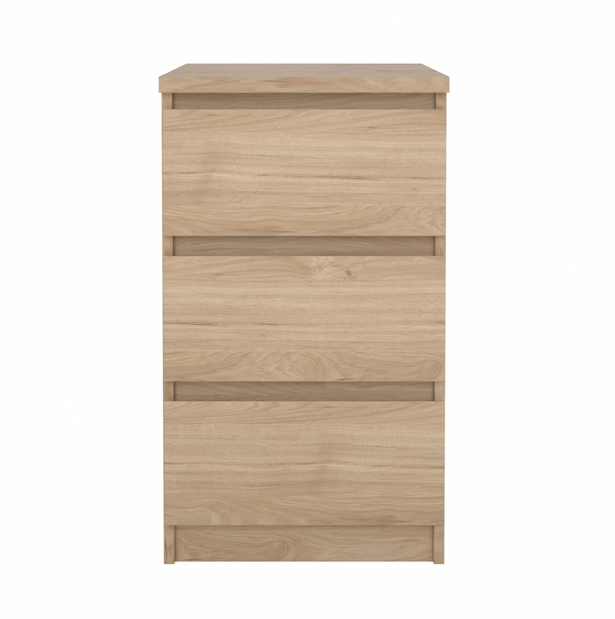 Table de chevet 3 tiroirs - Naturel