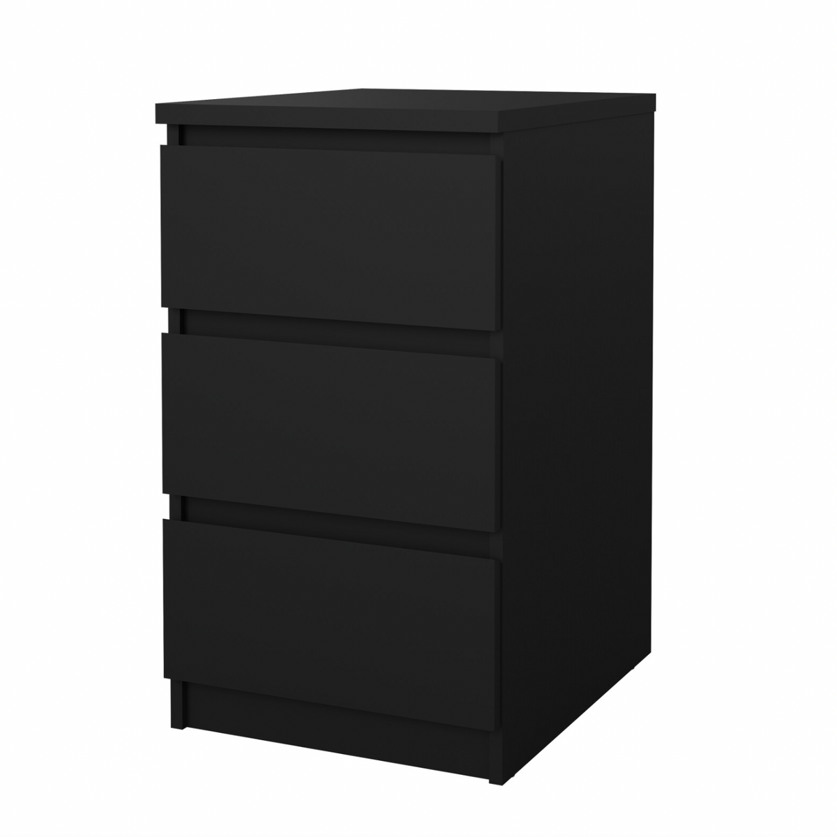 Table de chevet 3 tiroirs - Black
