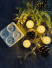 Bougies chauffe-plat rechargeables 4 pcs - Station de charge incluse