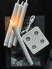 Bougies chandelles rechargeables 4 pcs - Station de charge incluse