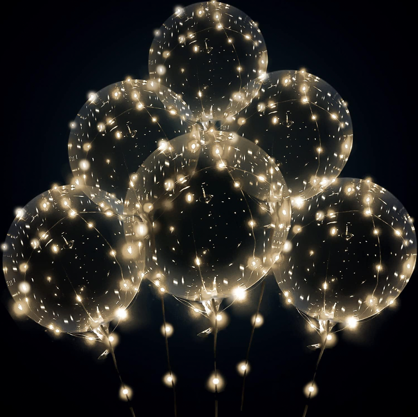 Ballons LED - lot de 10 (lumière blanc chaud)