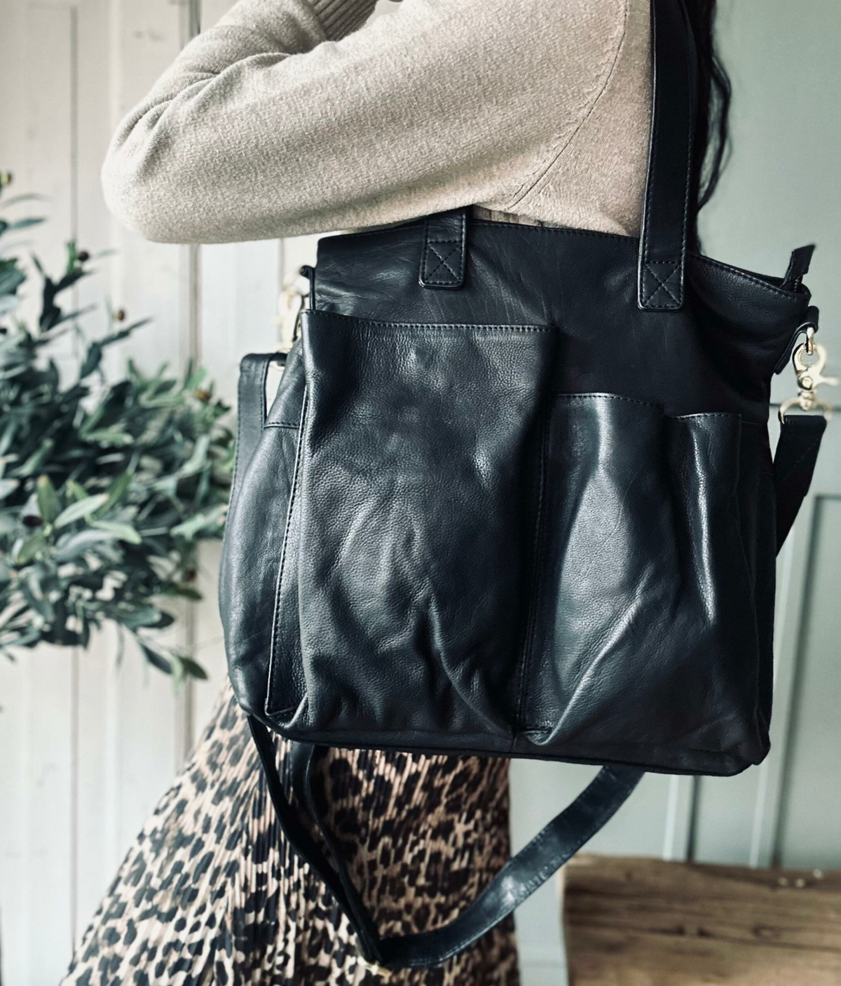 Shopper Black Lux – Cuir de veau