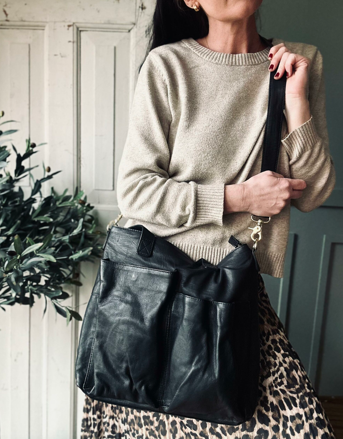 Shopper Black Lux – Cuir de veau